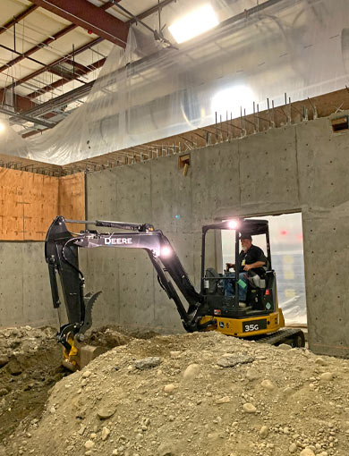 Large scale construction excavation project
